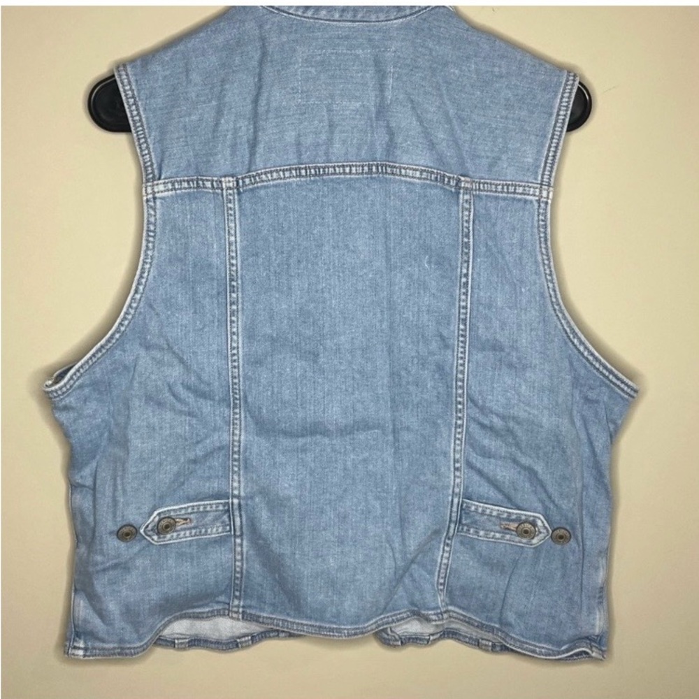 American Eagle Denim Jean Vest Extra Large - Picture 4 of 10